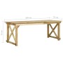 Mesa de jardín de madera de pino impregnada 200x79x75 cm de vidaXL, Mesas de jardín - Ref: Foro24-318415, Precio: 267,99 €, D...