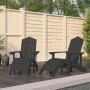 Adirondack garden chairs 2 pcs with footrest HDPE anthracite by vidaXL, Garden chairs - Ref: Foro24-3095697, Price: 297,82 €,...