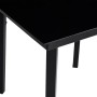 Mesa de comedor de jardín acero y vidrio negra 140x70x74 cm de vidaXL, Mesas de jardín - Ref: Foro24-318747, Precio: 123,99 €...