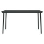 Black steel and glass garden dining table 140x70x74 cm by vidaXL, Garden tables - Ref: Foro24-318750, Price: 136,21 €, Discou...