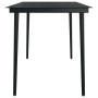 Mesa de comedor de jardín acero y vidrio negra 140x70x74 cm de vidaXL, Mesas de jardín - Ref: Foro24-318750, Precio: 136,21 €...