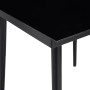 Black steel and glass garden dining table 140x70x74 cm by vidaXL, Garden tables - Ref: Foro24-318750, Price: 136,21 €, Discou...