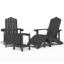 Adirondack garden chairs with footrest & anthracite HDPE table by vidaXL, Garden chairs - Ref: Foro24-3095713, Price: 334,81 ...