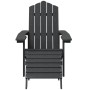 Adirondack garden chairs with footrest & anthracite HDPE table by vidaXL, Garden chairs - Ref: Foro24-3095713, Price: 334,81 ...