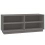 Schuhschrank aus massivem grauem Kiefernholz 110x34x45 cm von vidaXL, Schuhregale und Schuhorganisatoren - Ref: Foro24-813542...