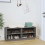 Shoe cabinet made of solid gray pine wood 110x34x45 cm by vidaXL, Shoe racks and shoe organizers - Ref: Foro24-813542, Price:...