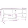 Schuhschrank aus massivem grauem Kiefernholz 110x34x45 cm von vidaXL, Schuhregale und Schuhorganisatoren - Ref: Foro24-813542...