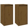 Wall cabinet 2 pcs honey brown pine wood 30x30x60 cm by vidaXL, Shelves and shelves - Ref: Foro24-813492, Price: 77,38 €, Dis...