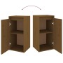 Wall cabinet 2 pcs honey brown pine wood 30x30x60 cm by vidaXL, Shelves and shelves - Ref: Foro24-813492, Price: 77,38 €, Dis...