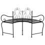 Black steel garden bench 150 cm by vidaXL, garden benches - Ref: Foro24-318823, Price: 125,49 €, Discount: %