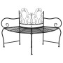 Black steel garden bench 150 cm by vidaXL, garden benches - Ref: Foro24-318823, Price: 125,49 €, Discount: %