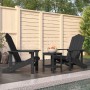 Adirondack Gartenstühle mit Tisch HDPE anthrazitgrau von vidaXL, Gartenstühle - Ref: Foro24-3095705, Preis: 398,95 €, Rabatt: %