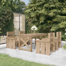 Gartenmöbelset 5-tlg. aus massivem, imprägniertem Kiefernholz von vidaXL, Gartensets - Ref: Foro24-3096620, Preis: 564,60 €, ...