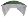 Beach umbrella with green side walls 215 cm by vidaXL, Umbrellas - Ref: Foro24-318838, Price: 34,06 €, Discount: %