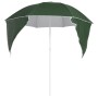 Beach umbrella with green side walls 215 cm by vidaXL, Umbrellas - Ref: Foro24-318838, Price: 34,06 €, Discount: %