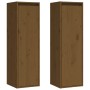 Armarios de pared 2 uds madera de pino marrón miel 30x30x100 cm de vidaXL, Estantes y estanterías - Ref: Foro24-813512, Preci...