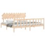 Estructura de cama con cabecero madera maciza 200x200 cm de vidaXL, Camas y somieres - Ref: Foro24-3193486, Precio: 142,99 €,...