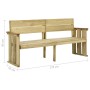 Banco de jardín de madera de pino impregnada 172 cm de vidaXL, Bancos de jardín - Ref: Foro24-318408, Precio: 73,70 €, Descue...