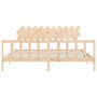 Estructura de cama con cabecero madera maciza 200x200 cm de vidaXL, Camas y somieres - Ref: Foro24-3193486, Precio: 142,99 €,...