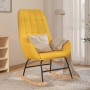 Silla mecedora de tela amarillo mostaza de vidaXL, Mecedoras - Ref: Foro24-341260, Precio: 112,64 €, Descuento: %