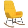 Silla mecedora de tela amarillo mostaza de vidaXL, Mecedoras - Ref: Foro24-341260, Precio: 112,64 €, Descuento: %