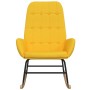 Silla mecedora de tela amarillo mostaza de vidaXL, Mecedoras - Ref: Foro24-341260, Precio: 112,64 €, Descuento: %