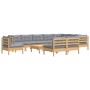 Garden furniture set 11 pieces and cushions solid pine wood by vidaXL, Garden sets - Ref: Foro24-3096760, Price: 872,87 €, Di...