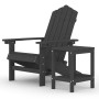 Adirondack garden chair with anthracite gray HDPE table by vidaXL, Garden chairs - Ref: Foro24-3095701, Price: 219,91 €, Disc...