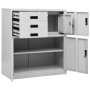 Büroschrank mit hellgrauem Stahltopf 90x40x125 cm von vidaXL, Schließfächer und Lagerschränke - Ref: Foro24-3095268, Preis: 2...