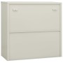 Office cabinet with flower pot light gray steel 90x40x113 cm by vidaXL, Lockers and storage cabinets - Ref: Foro24-3095260, P...