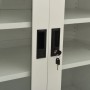 Büroschrank mit Blumentopf aus hellgrauem Stahl 90x40x113 cm von vidaXL, Schließfächer und Lagerschränke - Ref: Foro24-309526...