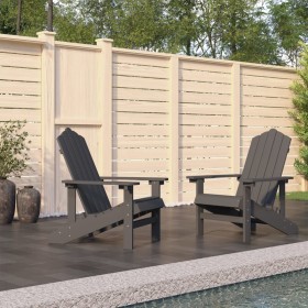 Adirondack garden chairs 2 units HDPE anthracite gray by vidaXL, Garden chairs - Ref: Foro24-3095693, Price: 372,97 €, Discou...