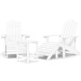 Sillas de jardín Adirondack con reposapiés y mesa HDPE blanco de vidaXL, Sillas de jardín - Ref: Foro24-3095712, Precio: 318,...