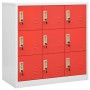 Locker cabinets 2 units of gray and red steel 90x45x92.5 cm by vidaXL, Lockers and storage cabinets - Ref: Foro24-3095241, Pr...