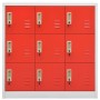 Locker cabinets 2 units of gray and red steel 90x45x92.5 cm by vidaXL, Lockers and storage cabinets - Ref: Foro24-3095241, Pr...