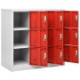 Locker cabinets 2 units of gray and red steel 90x45x92.5 cm by vidaXL, Lockers and storage cabinets - Ref: Foro24-3095241, Pr...