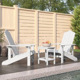 Adirondack-Gartenstühle mit weißem HDPE-Tisch von vidaXL, Gartenstühle - Ref: Foro24-3095704, Preis: 248,99 €, Rabatt: %