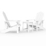 Adirondack Garden Chairs with White HDPE Table by vidaXL, Garden chairs - Ref: Foro24-3095704, Price: 234,99 €, Discount: %