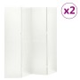 Biombos divisores de 4 paneles 2 uds blanco acero 160x180 cm de vidaXL, Divisores de ambientes - Ref: Foro24-3095194, Precio:...