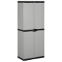 Garden cabinet with 3 shelves gray and black 68x40x168 cm by vidaXL, Lockers and storage cabinets - Ref: Foro24-340984, Price...