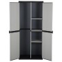 Garden cabinet with 3 shelves gray and black 68x40x168 cm by vidaXL, Lockers and storage cabinets - Ref: Foro24-340984, Price...