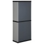 Garden cabinet with 3 shelves gray and black 68x40x168 cm by vidaXL, Lockers and storage cabinets - Ref: Foro24-340984, Price...