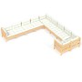 Gartenmöbel 10 Stück und Kissen aus cremefarbenem Kiefernholz von vidaXL, Gartensets - Ref: Foro24-3097007, Preis: 774,69 €, ...