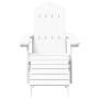 Silla de jardín Adirondack con reposapiés y mesa HDPE blanco de vidaXL, Sillas de jardín - Ref: Foro24-3095708, Precio: 182,8...