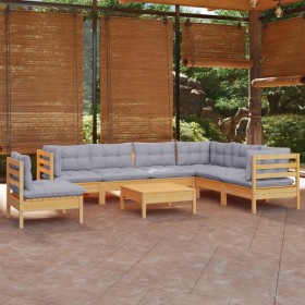 Garden furniture set 8 pieces and cushions solid pine wood by vidaXL, Garden sets - Ref: Foro24-3096724, Price: 621,26 €, Dis...