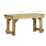 Banco de jardín de madera de pino impregnada 90 cm de vidaXL, Bancos de jardín - Ref: Foro24-318410, Precio: 84,97 €, Descuen...