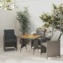 Gartentisch aus synthetischem Rattan und massiver grauer Akazie, 70 x 70 x 72 cm von vidaXL, Gartentische - Ref: Foro24-31869...