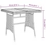 Garden table synthetic rattan and solid gray acacia 70x70x72 cm by vidaXL, Garden tables - Ref: Foro24-318695, Price: 100,66 ...