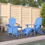 Adirondack garden chairs footstool and table HDPE aquamarine by vidaXL, Garden chairs - Ref: Foro24-3095715, Price: 410,40 €,...