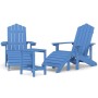 Adirondack garden chairs footstool and table HDPE aquamarine by vidaXL, Garden chairs - Ref: Foro24-3095715, Price: 410,40 €,...